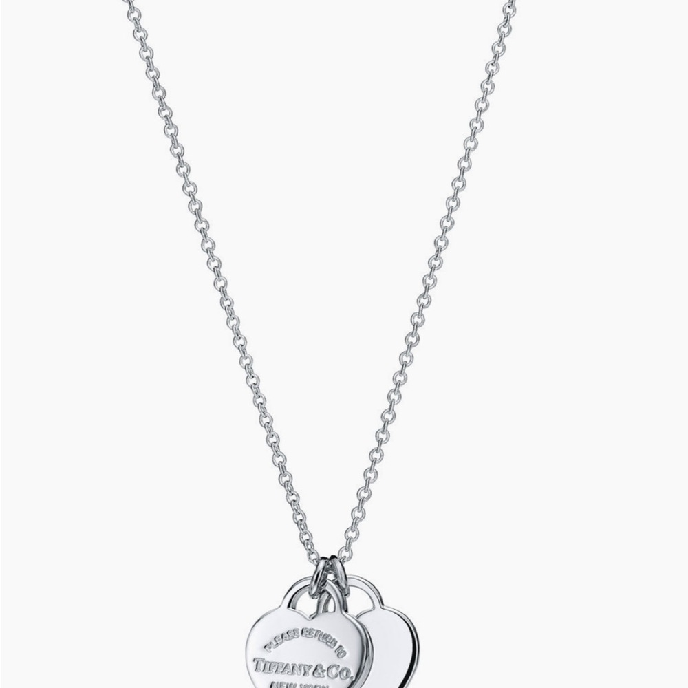 Tiffany & Co. Double Heart Silver Necklace